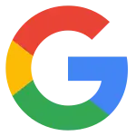 Google logo with a stylized letter G in red, yellow, green, and blue colors.